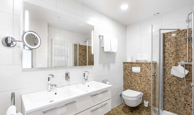 luxuriöses Badezimmer im Hotel Rösslwirt luxuriöses Badezimmer im Hotel Rösslwirt